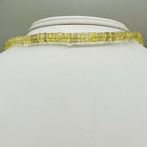 Citrine from Brazil Faceted Rondelle 8* Strand | 6x2mm | Yellow | 85 Beads |