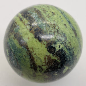 Serpentine Sphere Display Item | 131g | 1 3/4" | Yellow Green Black | 1 Sphere|