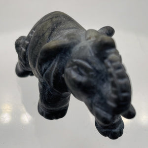Hand-Carved Elephant Statue | 1 Figurine | | 1 1/4" Tall | Grey