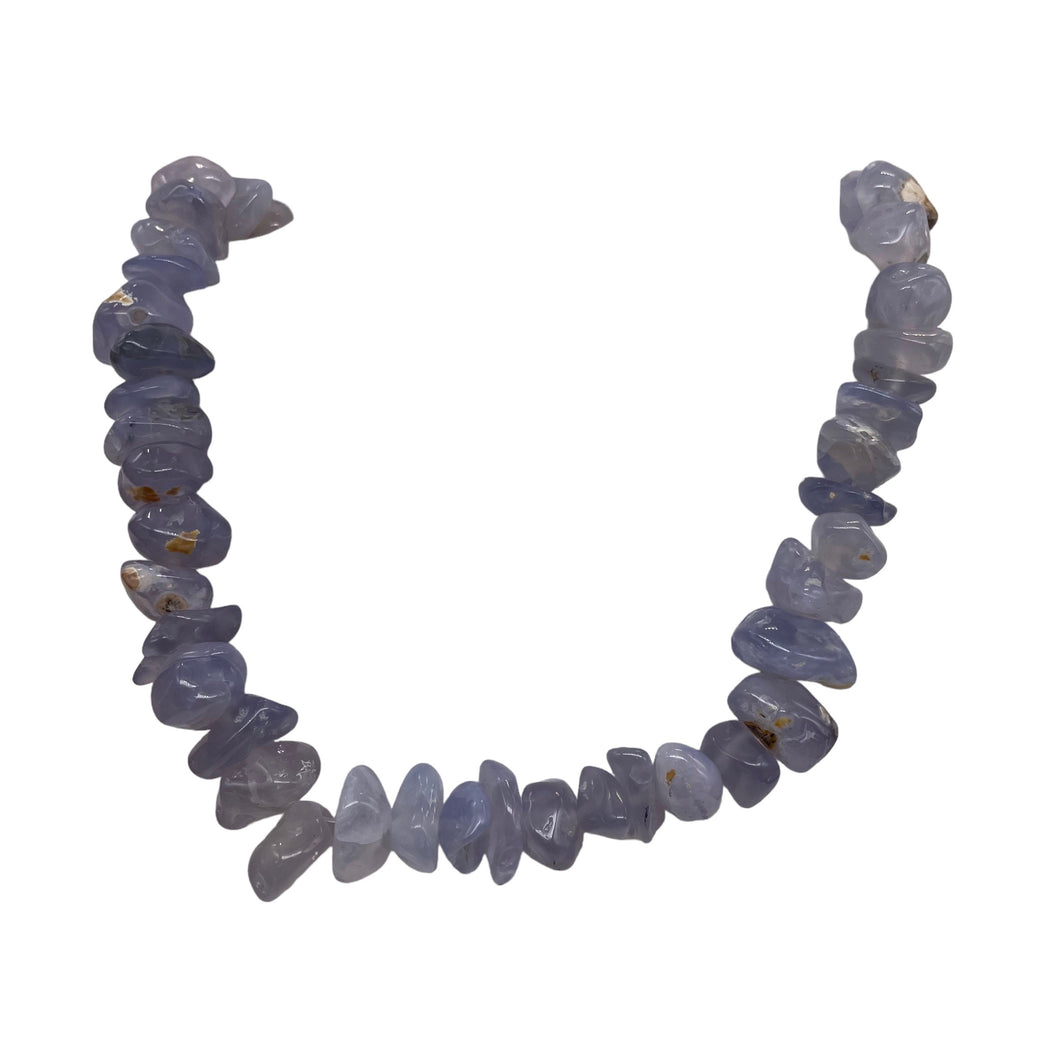 Oregon Holly Blue Chalcedony Agate 94 Grams | 12X11X8 19X13X9 | Blue | 59 Beads|