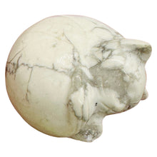 Load image into Gallery viewer, Sleeping Kitty Cat Carved Figurine 41mm Animal | 41x38x22mm | White. Gray
