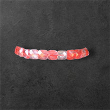 Load image into Gallery viewer, Cherry Quartz (Lab) Faceted 10x10mm Square Bead Strand 103247
