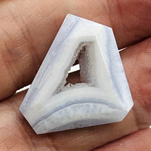 Load image into Gallery viewer, Chalcedony Druzy 29ct Designer Cut Pendant Bead| 27x21x7mm| Blue|1 Pendant Bead|
