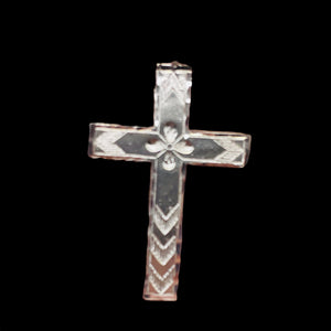 Sterling Silver Unique Designer Cross | 2" Long | Silver | 1 Pendant