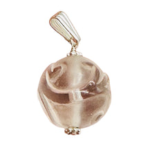 Load image into Gallery viewer, Dragon Carved Quartz Sphere Sterling Silver Pendant Necklace| 20mm| 1 1/4&quot; long|
