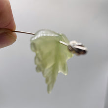 Load image into Gallery viewer, Carved Serpentine New Jade Leaf Bead Set | 26x21x4 to 28x22x4mm | 5 Beads |
