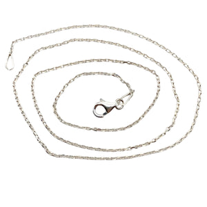 16" Italian Made 1.2 Grams Solid Sterling Silver 1mm Open Cable Chain | 16 inch|