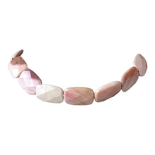 Load image into Gallery viewer, Two (2) Pink Mookaite Faceted 25x18mm Rectangular Beads
