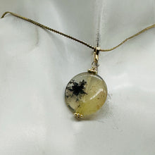 Load image into Gallery viewer, Gemmy Dendritic Peruvian Opal 14K Gold Filled Pendant | Clear Black|1 1/4&quot; Long|
