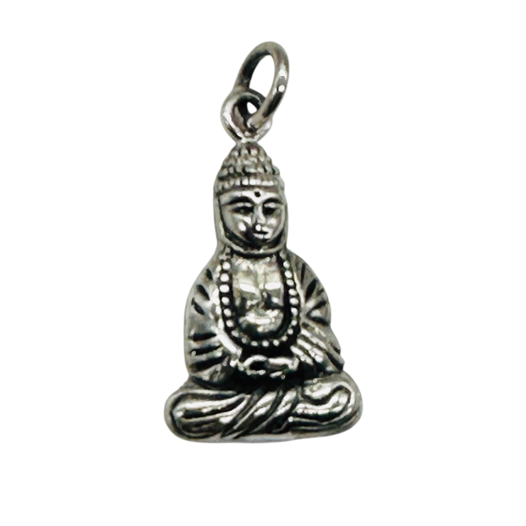 Buddha Sterling Silver Pendant | 1 1/4