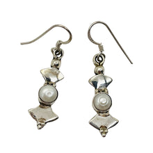 Load image into Gallery viewer, Fresh Water Pearl Sterling Silver Dangle Earrings | 1 1/2&quot; Long | White| 1 Pair|
