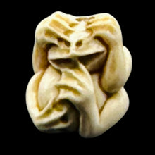 Load image into Gallery viewer, See No Evil Monkey Mammoth Tusk Pendant Bead | 16x13x12mm | Cream | 1 Bead |
