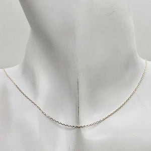 16" Italian Made 1.2 Grams Solid Sterling Silver 1mm Open Cable Chain | 16 inch|