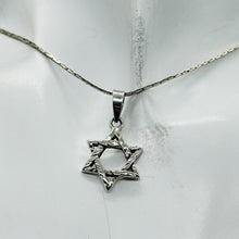 Load image into Gallery viewer, Star of David Sterling SilverPendant Charm | 1&quot; Long | Silver | 1 Pendant Charm|
