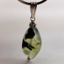 Load image into Gallery viewer, Tourmalinated Quartz Sterling Silver Pendant | 1 3/4&quot; Long | Clear Green Black |
