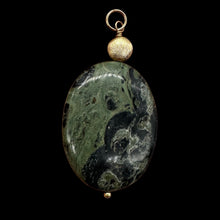 Load image into Gallery viewer, Exotic Kambaba Jasper Oval 14K Gold Filled Pendant | 2&quot; Long | 1 Pendant |
