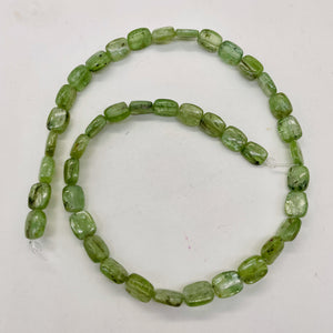 Silver Schiller Green Kyanite Bead Strand | 10x8mm | Green Silver | 41 Beads |