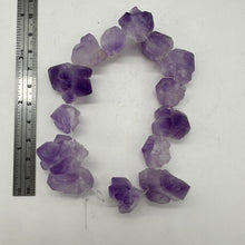 Load image into Gallery viewer, Amethyst Natural Crystals 8&quot; Strand | 29x27x15 to 18x17x12mm | Purple| 14 Beads|
