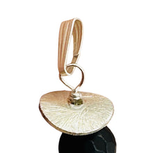 Load image into Gallery viewer, Black Stone Africa Sterling Silver Pendant Matte Black Handmade USA 1 Inch
