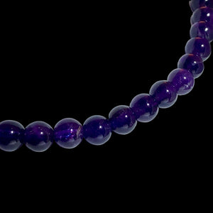 Deep Royal Natural 8mm Amethyst Round Bead Strand 110649