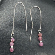 Load image into Gallery viewer, Glam Natural Sapphire &amp; Silver Earrings 306618D
