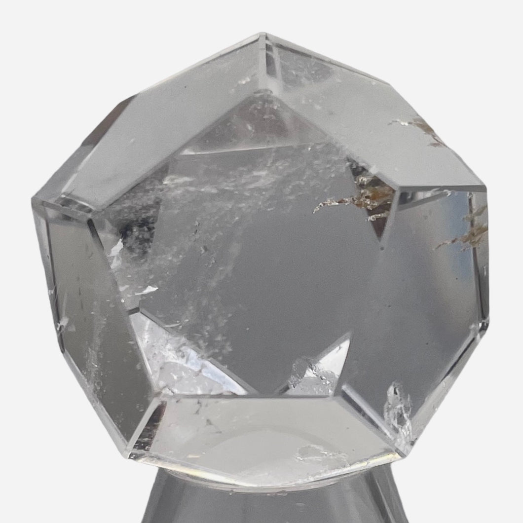 Rock Crystal 66g Dodecahedron Specimen | 33mm | Clear | 1 Figurine |