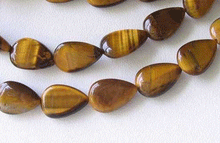 Load image into Gallery viewer, Shimmering Tigereye Teardrop 15x10mm Bead Strand 110242
