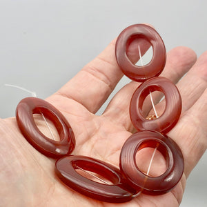 So Hot! 1 Carnelian Agate Oval Picture Frame Bead 8940