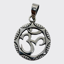 Load image into Gallery viewer, Om Symbol Sterling Silver Charm | 1 1/8&quot; Long | Silver | 1 Pendant |
