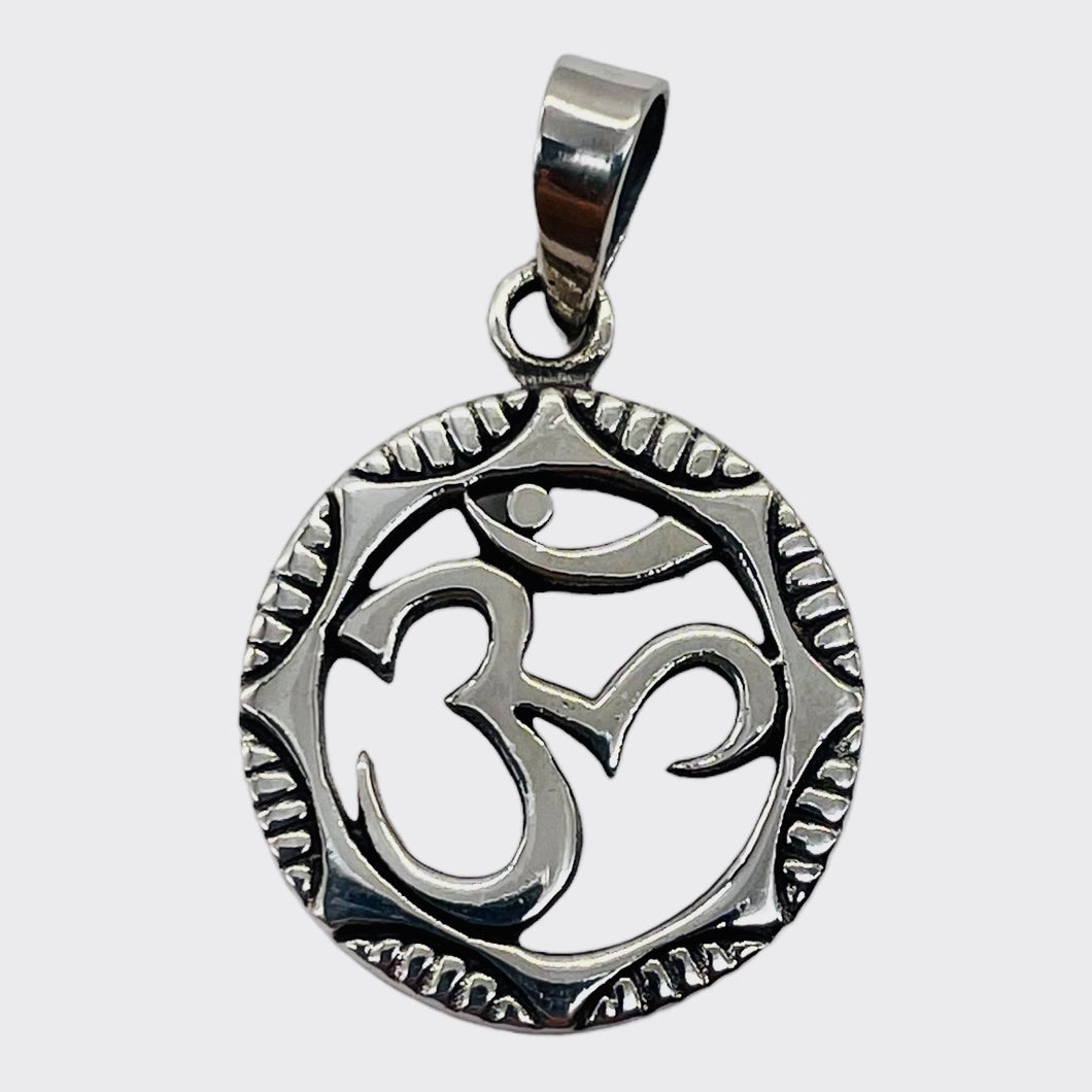 Om Symbol Sterling Silver Charm | 1 1/8