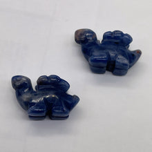 Load image into Gallery viewer, 2 Sodalite Dinosaur Stegosaurus Animal Beads | 21x11x8mm | Blue White

