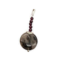 Load image into Gallery viewer, Gemmy Peruvian Opal w/Garnet Sterling Silver Pendant | Clear, Red |1 1/4&quot; Long |
