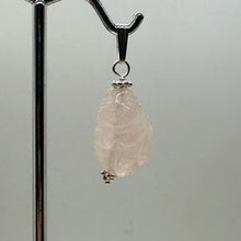 Load image into Gallery viewer, Buddha Hand Carved Rose Quartz Sterling Silver Pendant | 1 1/4&quot; Long |
