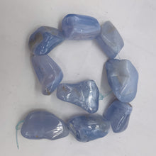 Load image into Gallery viewer, Chalcedony 8&quot; Strand Nugget Beads | 29x21x18-21x14x14mm | Blue | 9 Beads |
