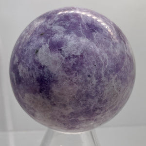 Lepidolite 209g Round Collector's Sphere | 2" | Purple White | 1 Sphere |