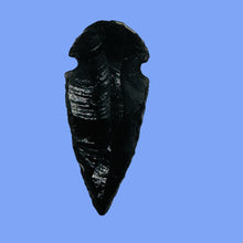 Load image into Gallery viewer, Obsidian Carved Arrowhead Pendant Bead | 1 3/4&quot; Long | Black | 1 Bead |

