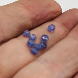 Tanzanite (approx 3cts) Rondelle Faceted Bead Parcel | 4x2mm | Blue | 8 Beads |
