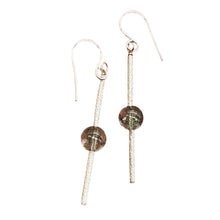 Load image into Gallery viewer, Sparkling Actinolite Quartz Sterling Silver Earrings | 2&quot; long | 1 Pair |
