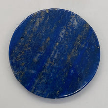 Load image into Gallery viewer, Lapis Lazuli Striped Round Pendant Bead | 50x5mm | Gold Silver | 1 Bead |
