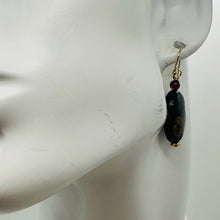 Load image into Gallery viewer, Natural Poppy Ocean Jasper 14K Gold Filled Earrings | Pink, Black | 1 1/2&quot; Long|

