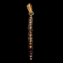 Load image into Gallery viewer, Sapphire Faceted Rondelle 14K Gold Filled Pendant|Red Orange Green| 1 1/2&quot; Long|
