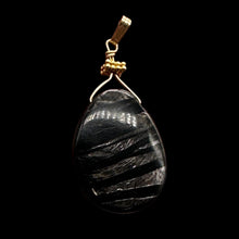 Load image into Gallery viewer, Hypersthene Briolette 14K Gold Filled Goddess Wire Wrap Pendant | 1 3/4&quot; Long |
