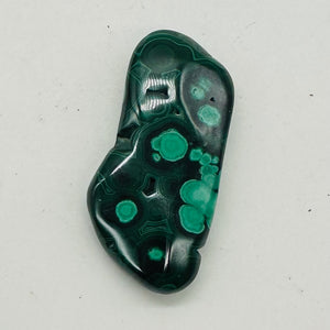Malachite 47g Polished Gemstone WorryStone | 64x30x12mm | Green | 1 Specimen |