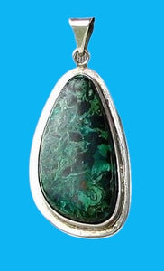 Stunning Chrysocolla in Sterling Silver Pendant 6839