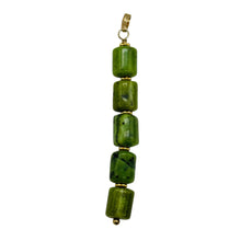 Load image into Gallery viewer, Nephrite Jade 14K Gold Filled Pendant | Green | 2 1/2&quot; Long |
