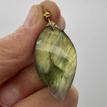 Load image into Gallery viewer, Labradorite 14K Gold Filled Drop Pendant | 2 1/4&quot; Long | 510958G4 | Premiumbead
