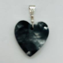Load image into Gallery viewer, Botryoidal Goethite AAA Heart Celestial Pendant | 31x31x6mm | Black | 1 Pendant|
