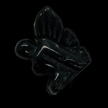 Load image into Gallery viewer, 2 Hematite Pixie Fairy Bead Figurine | 21x16x7mm | Charcoal Black
