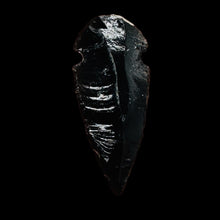 Load image into Gallery viewer, Obsidian Carved Arrowhead Pendant Bead | 1 3/4&quot; Long | Black | 1 Bead |
