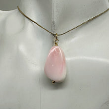 Load image into Gallery viewer, Conch Shell Pear Shaped 14K Yellow Gold Filled Pendant| 1 1/4" Long| Pink White|
